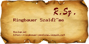 Ringbauer Szalóme névjegykártya